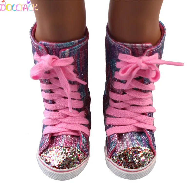 Blythe doll 18- inch American Doll Accessories Bandage Sequins Color Cool Boots Doll Shoes