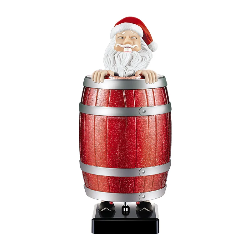 Funny Santa Claus Wooden Barrel Cigarette Dispenser Custom Logo Storage PVC Novelty Case Holder UV Lithography Printed Plastic