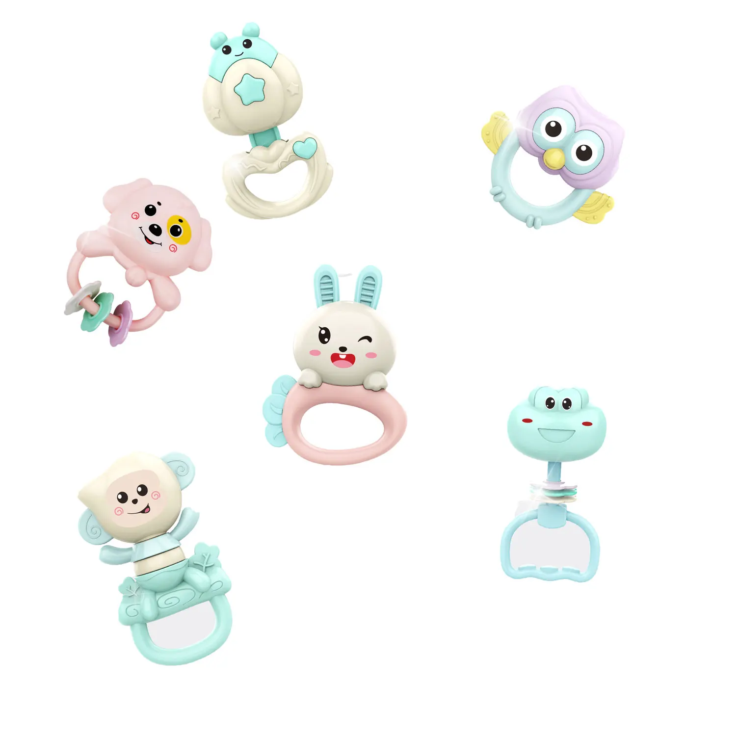 Rattle Toys for Baby Toys, Safe Toddler Newborn Toys for Early Education,Animal Shaker