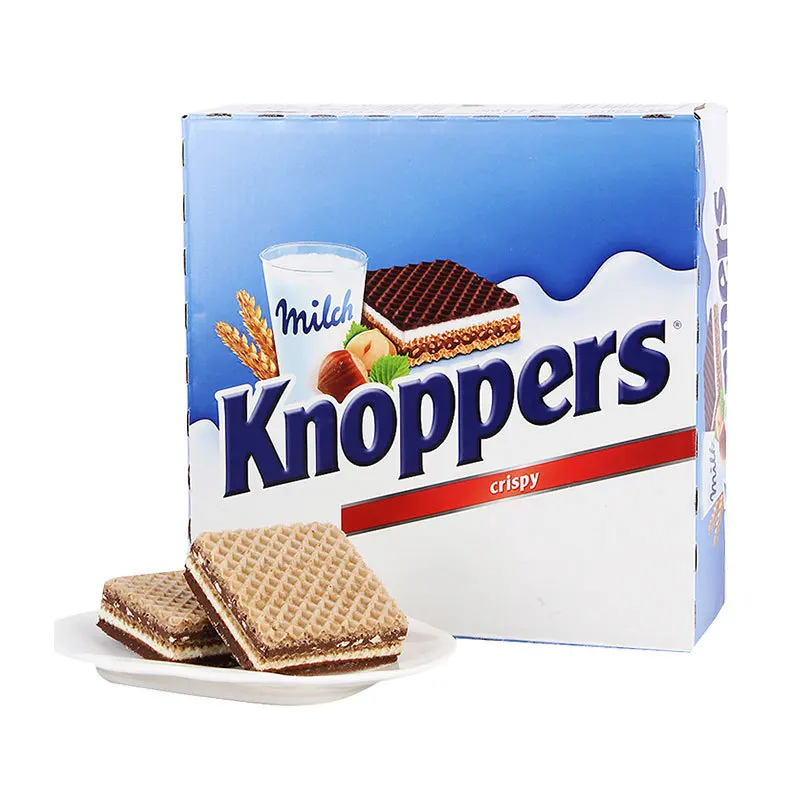 Wholesale high quality delicious milk hazelnut chocolate crispy wafer biscuits