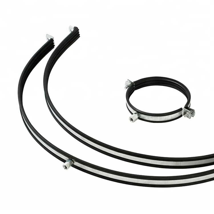 Ventilation duct clamp with rubber Pipe clamp for ventilation