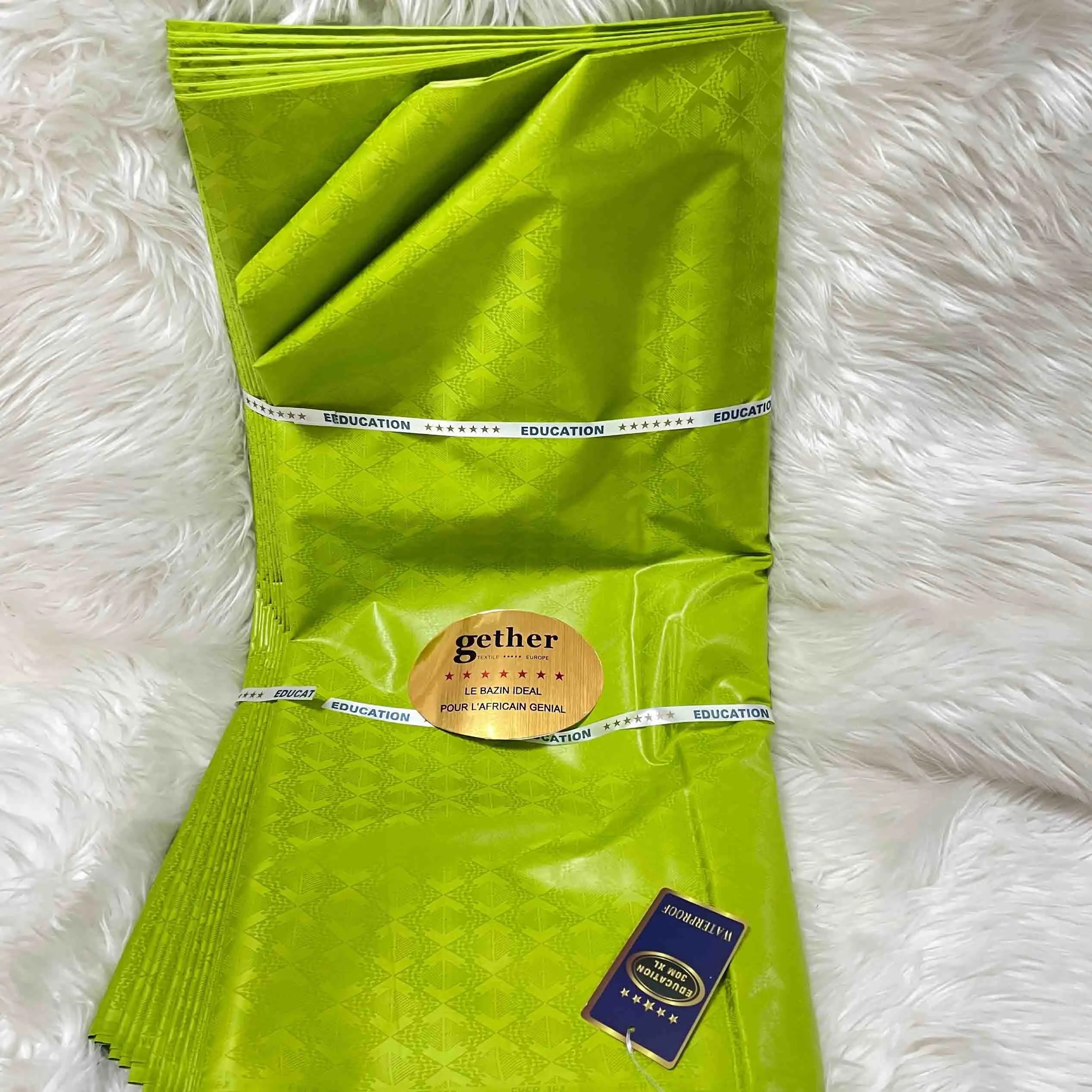  High Quality waterproof Guinea Brocade Bazin Riche 10meter /pc Senegal Garment Tissu Traditional