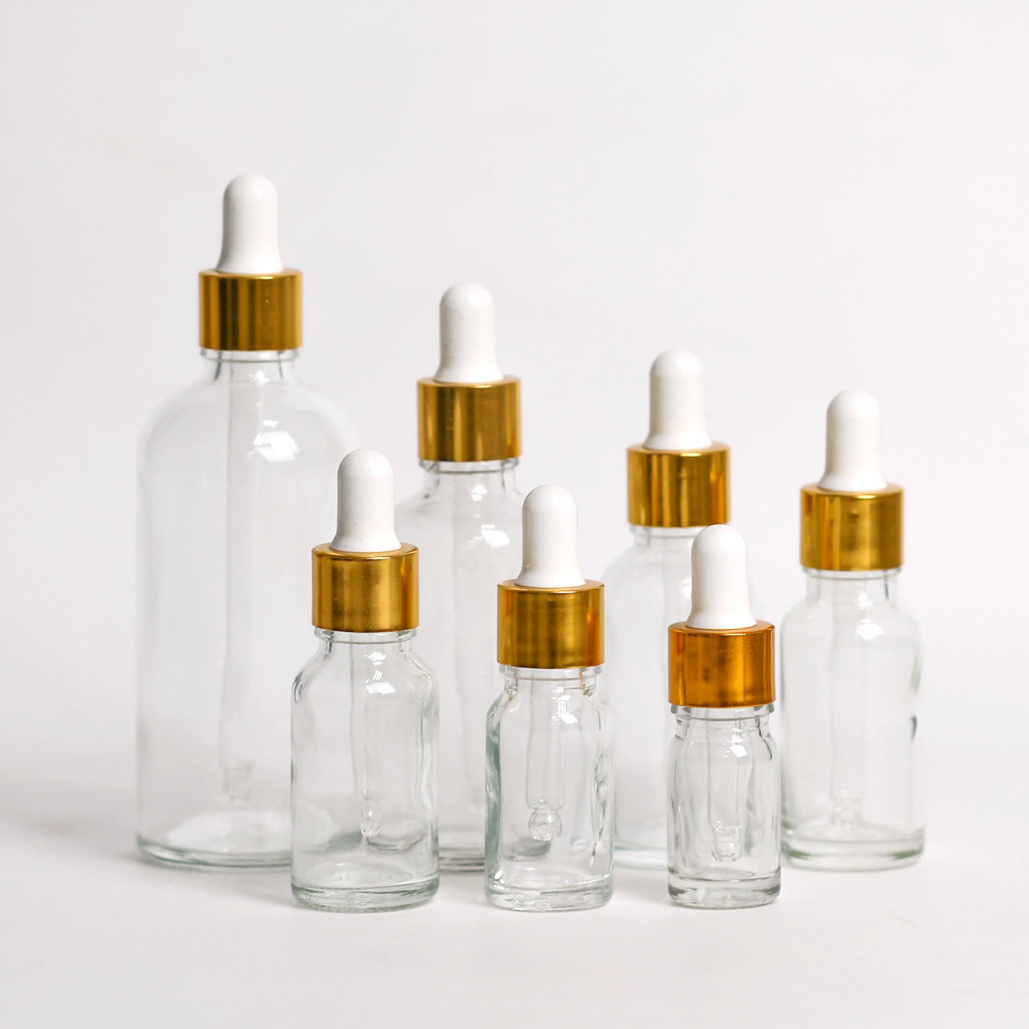 Transparent 1Oz Black Glass Frosted Cosmetics Glass Oil Bottle Dropper Bottle, Oil Serum Bottle