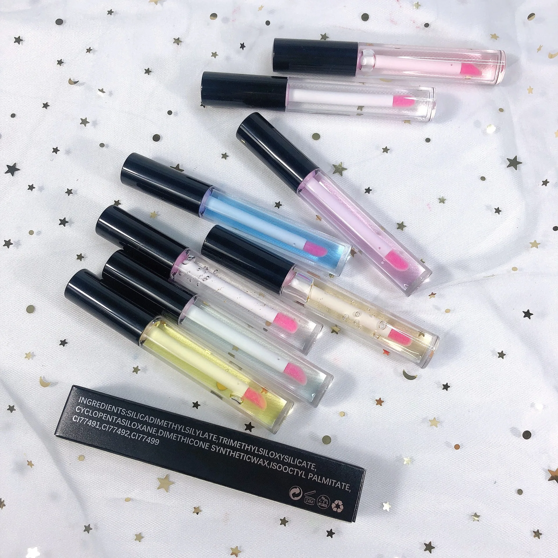 Поставщик Косметики, набор контейнеров для блеска для губ, тюбики, пользовательская этикетка, блеск для губ