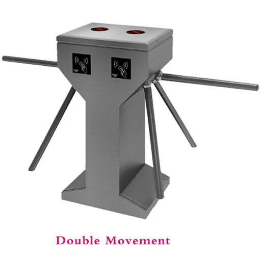 Unique Feature 304 Stainless Steel Double Motor Face Recognition RFID Card Access Control System Tripod Turnstile For Buildings