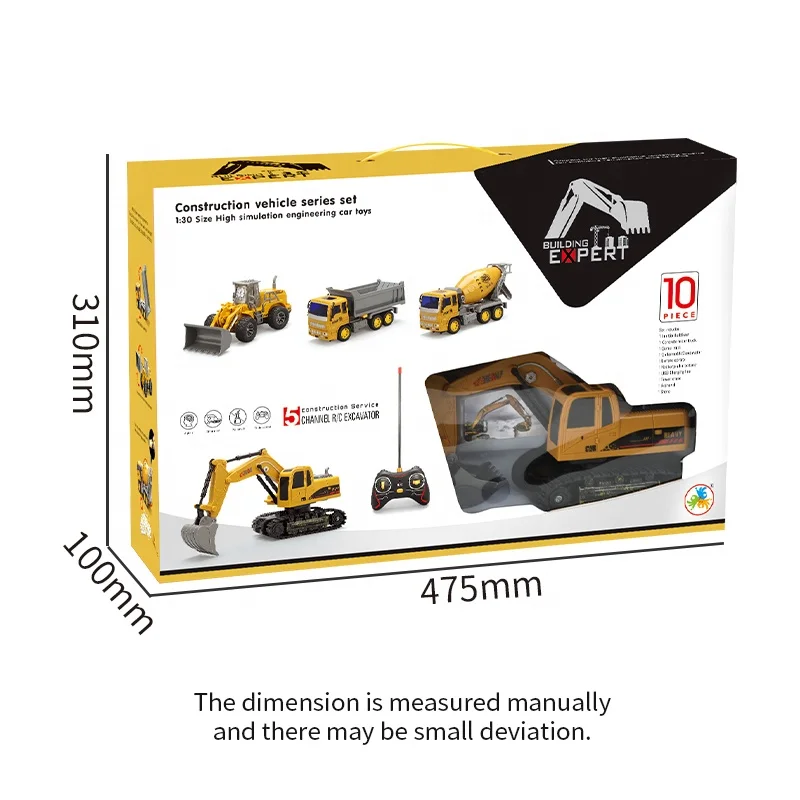 Qilong Remote Control Engineering Truck Set 1/24 Simulation 5channel 27Mhz Multifunctional Excavator Rc Radio Control Toys Gifts