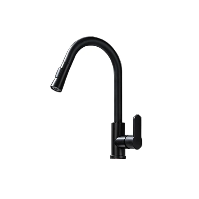 
Manufacturer Black Household Faucets Fashion Pull Out Sprayer Kitchen Tap Kitchen Faucet 