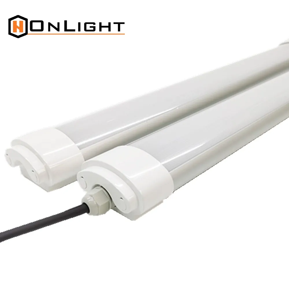 New Design Slim Waterproof Lamp 4000K 5000K 6000K 85-265V 150LM/W 36W 40W IP65 Linear LED Batten Lighting Fixture
