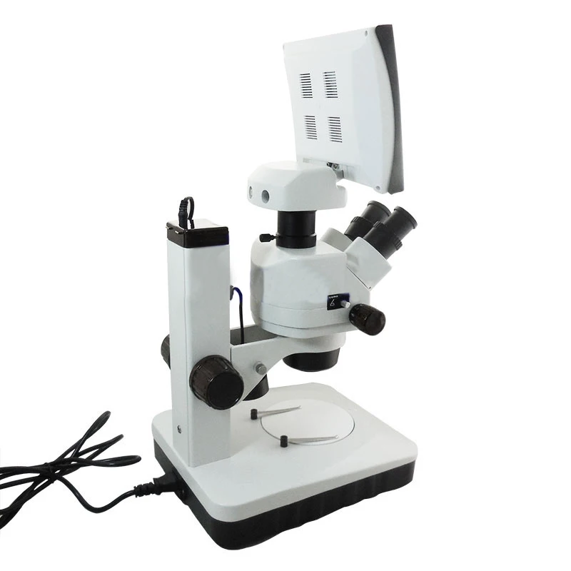 7X-45X Цифровой Видео Стерео микроскоп с непрерывным увеличением и ЖК-дисплеем с экраном камеры