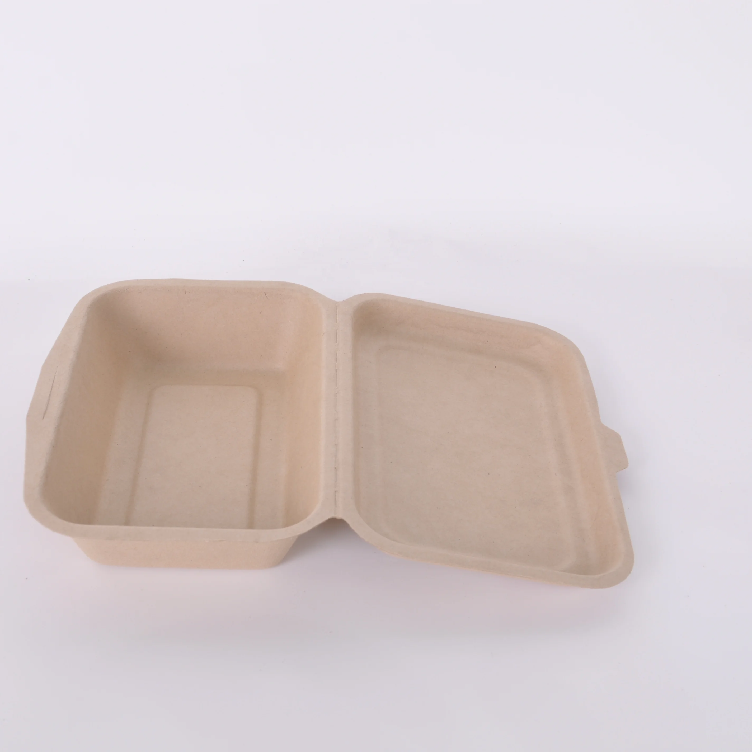 Eco-friendly fried chicken takeout sandwich box biodegradable disposable container shell lid