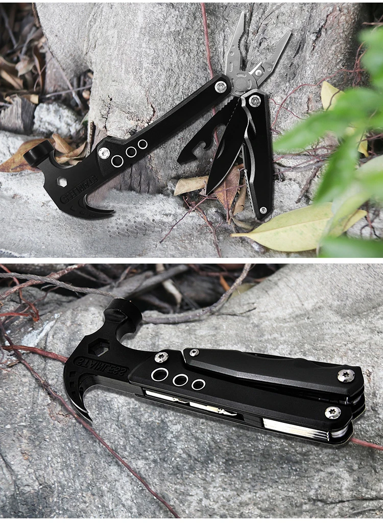Multitool Hammer Folding Survival Tool 12 in 1 All One Multi Mini Small Gadget Car Multifunctional Stainless Pliers Knife