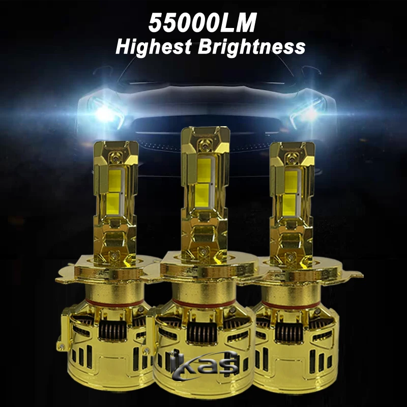 Cheap Factory Price 240W 2 Coppers Tubes H4 H7 Led Car Headlight Bulbs 55000lm 9005 hb3 9006 hb4 H1 Automotive Led Headlights