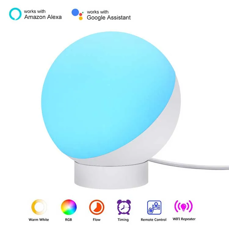 Amazon Echo Alexa Google home tuya APP remote control Wireless WIFI color change smart eye protection table lamp