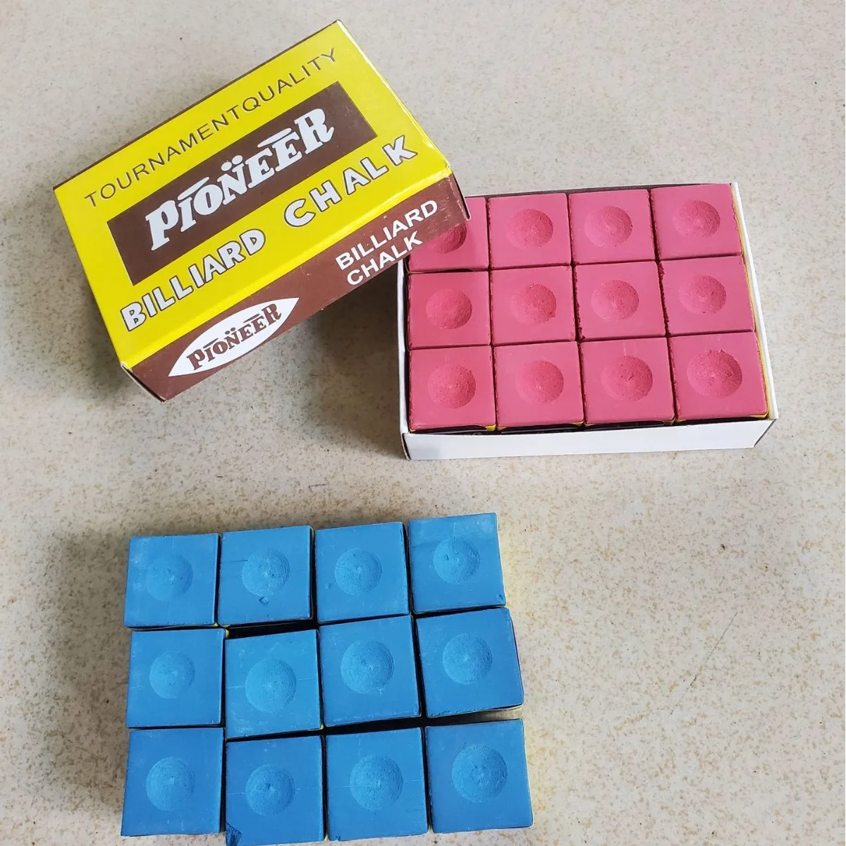Cheap price for sale professional square chalk billiard game 12pcs/box chalk