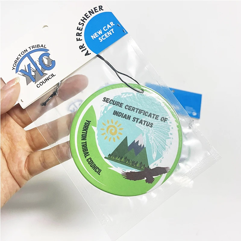 Custom Promotion Gift Hanging Paper Car Air Freshener Different Fragrance Eco friendly Cotton Paper with Perfume