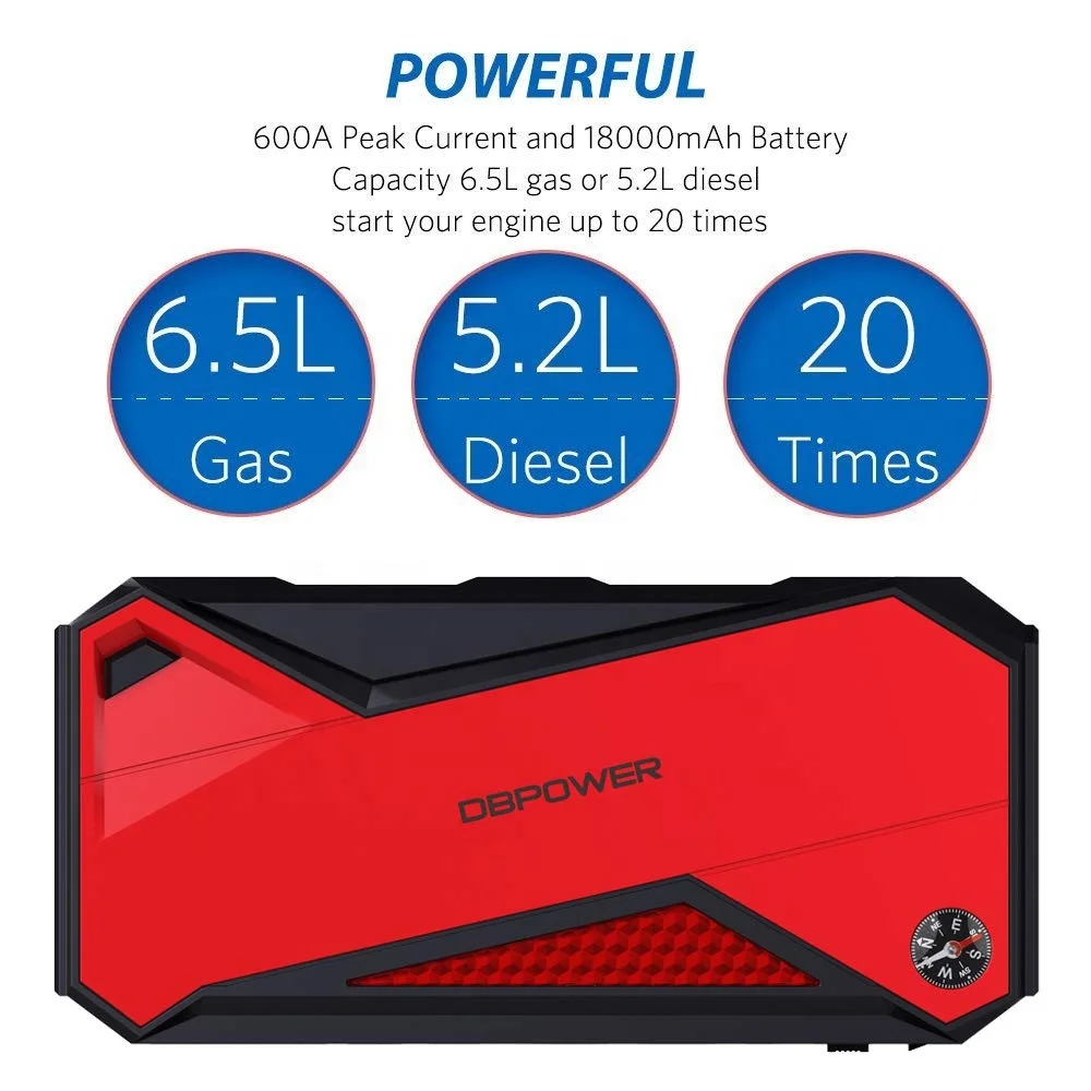 DBPOWER Powerbank Multi-Function Car Jump Starter Power Station