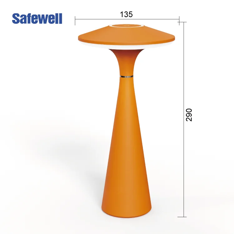 IP44 Touch Dimmable Portable Rechargeable Night Light UFO Frisbee Shape Lampshade Creative RGB Battery Table Lamps