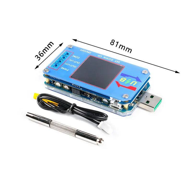 E-TIME CNC USB buck-boost power supply constant voltage constant current 5v liter 12v voltmeter ammeter coulomb counter PWM