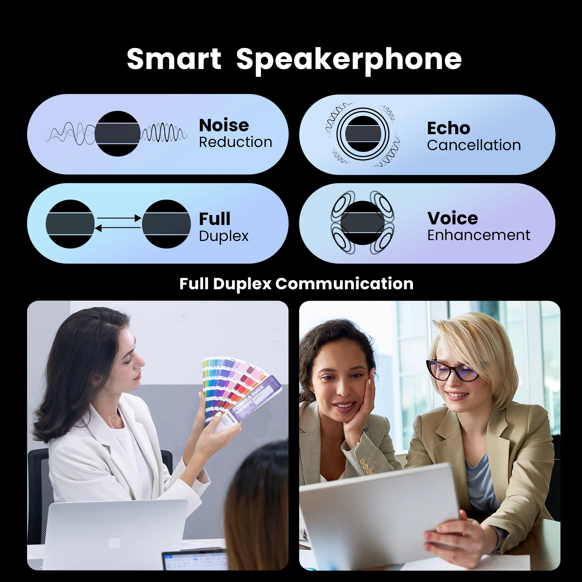 Smart Microphone TEVO-M5BEX USB/Bluetooth/Wireless/3.5mm Jack Omni-directional Video Conference Speakerphone Systems