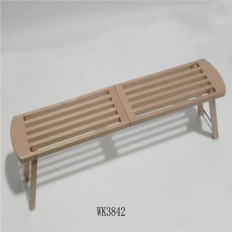 JB Antique Portable Wood Long Folding Furniture Chairs