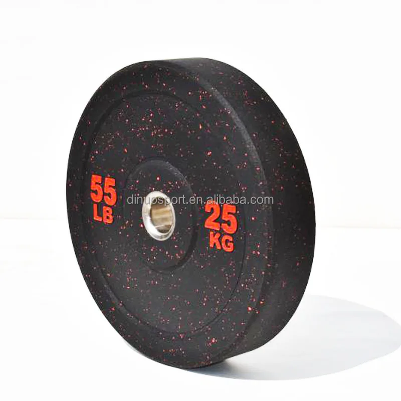 Custom Logo Factory High Quality Barbell Bumper Weight Plate Crumb Rubber Barbell Bumper Plate For Weight Lifting