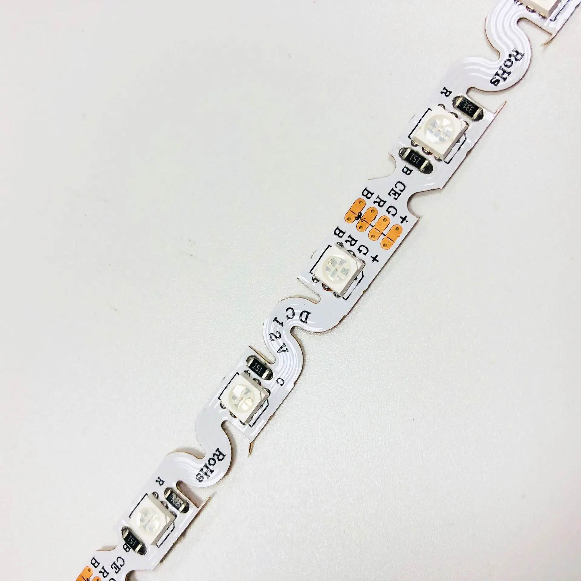 S-Shape Decorative SMD5050 2835 S Shape RGB 12V Flexible LED Strip Bendable LED Strip Light RGB LED Flexible Strip Lighting