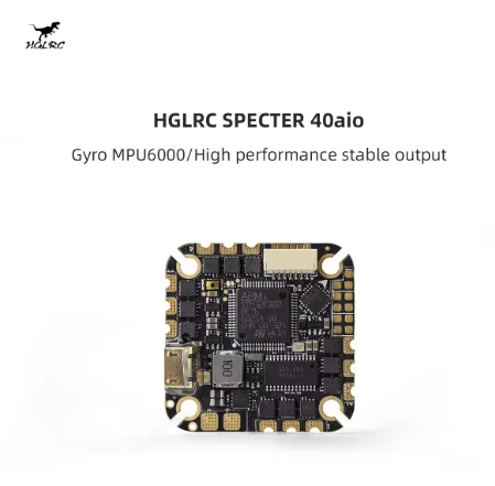 HGLRC SPECTER F722 40A AIO 4-6S Flight Controller MPU6000 40A ESC 25.5x25.5mm for 2-4 Inch RC FPV Freestyle Drone