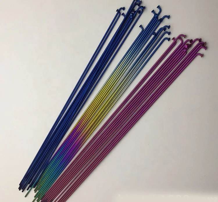 Customized GR5/TC4 Titanium Alloy Spoke and nipples,Bicycle Ring Modified Spoke Colourable