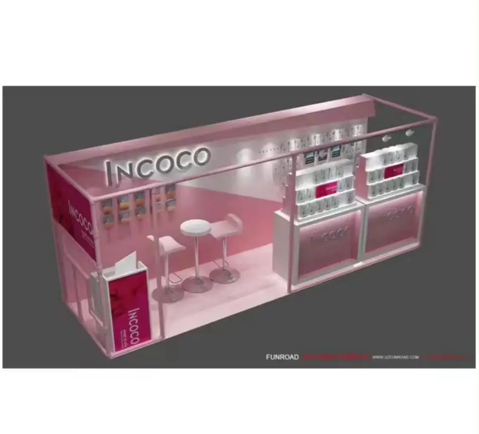 Makeup Kiosk Cosmetic Display Shopping Mall Nail Polish Kiosk Customized Kiosk Design