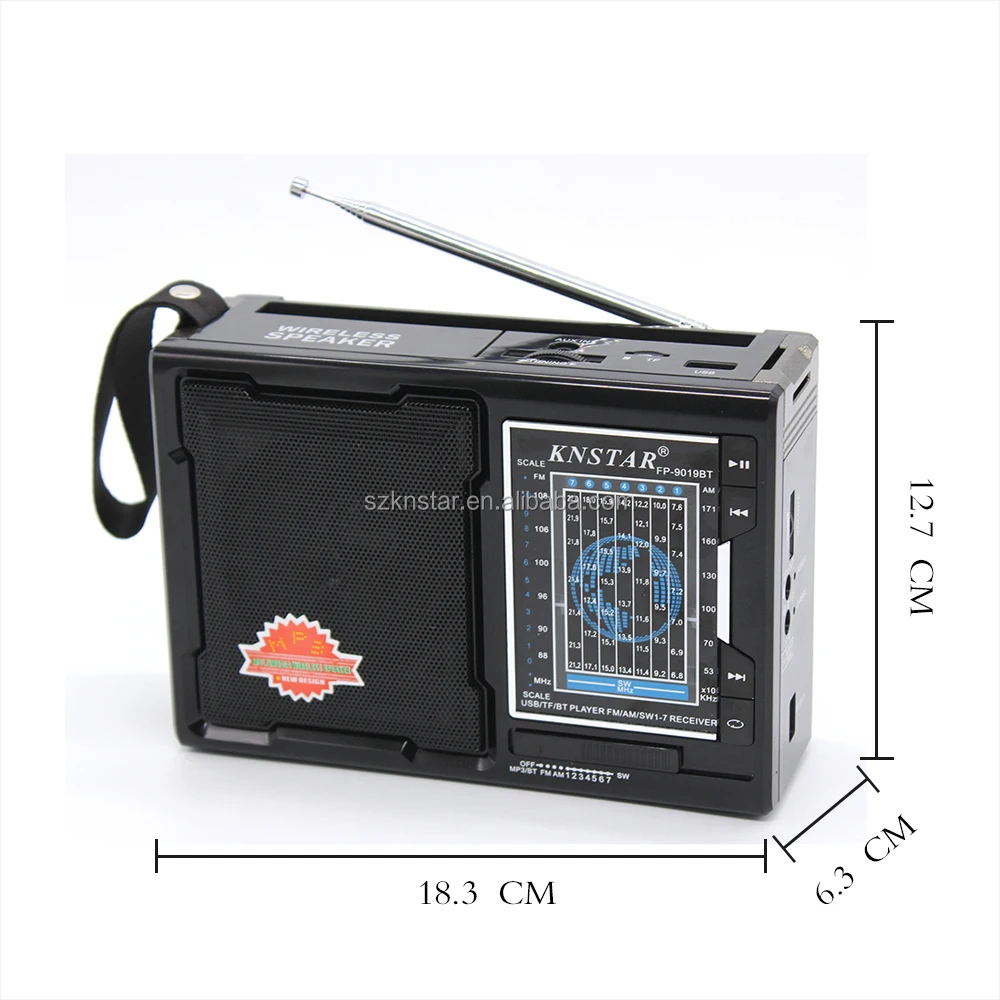 FP-9020BT cheap am fm radio 9 bands radio wireless with rechargeable battery
