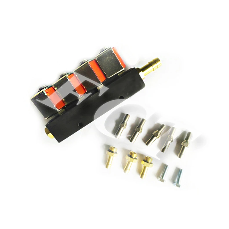 Hot selling CNG LPG 5th generation gas conversion injector rail 4 cylinders 2 ohm 3 ohm