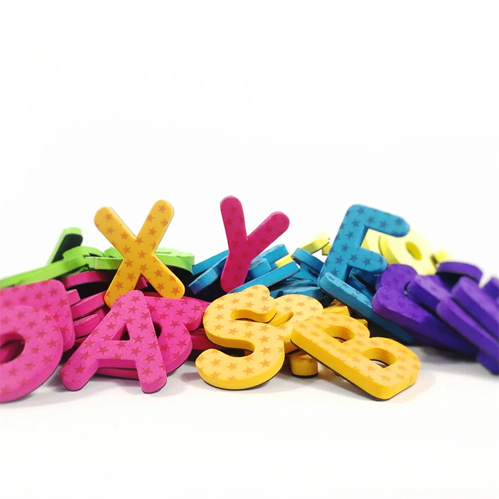 Free sample products kids educational eva foam alphabet lower case magnetic letters numbers for whiteboards