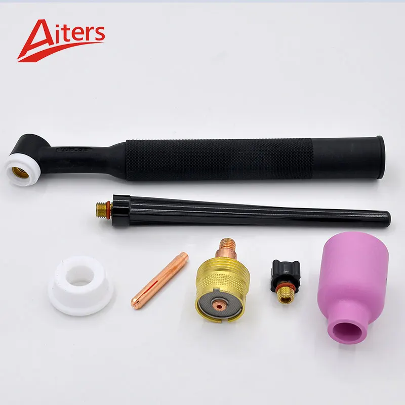 TIG Torch Parts Accessories for WP9/20/25 E-Cu Copper Large Dia Gas Lens Collet 1.0 1.6 2.4 3.2 TIG Lengthened Welding Collet