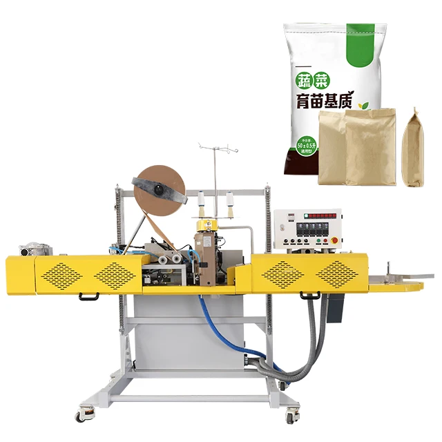 FBK-332C Hualian Automatic 25KG 50KG Big Bag Fertilizer Granule Rice Plastic Bag Closing Packing Sewing Sealer Machine