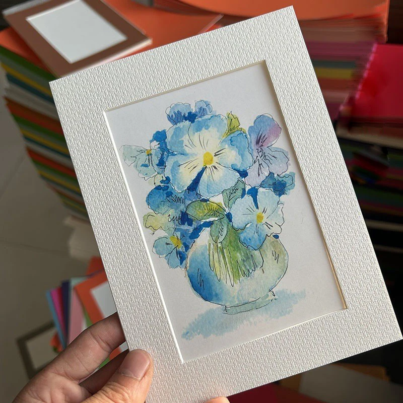 Custom art print high quality Passe-Partouts prints paper giclee online service poster watercolor painting