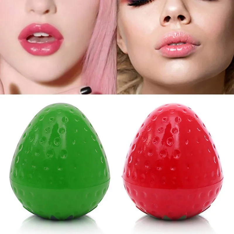 Fashionable Cute Tomato Strawberry Fruit Lip Gloss Fruit Flavor Long Lasting Moisture Lip Balm