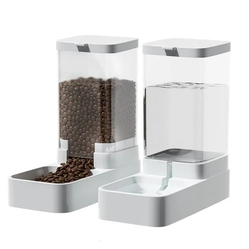 Factory Wholesale Gravity Pet Feeder and Water Dispenser High Capacity Automatic Dog Cat Feeders for Indoor Cats