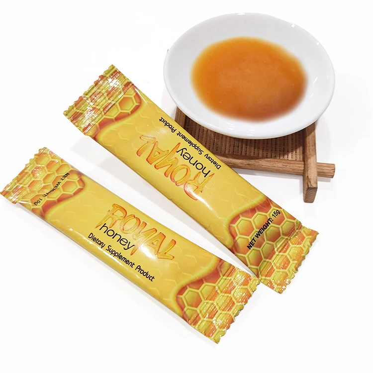 OEM Organic Supplements Private Label Royal Honey 10 Sachets Box of VIP Honey for Men