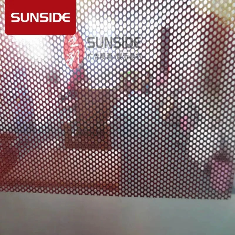 Custom Printing Vinyl Window Bus Glass One Way Vision Film See Through Sticker