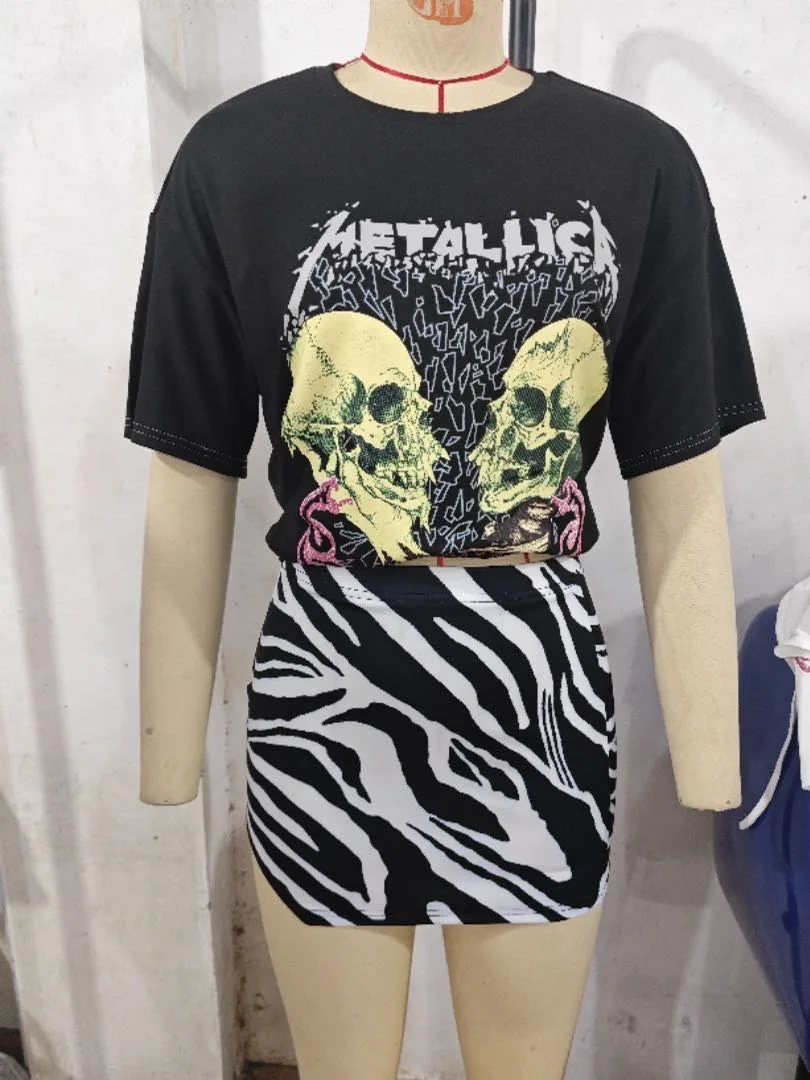 Peeqi 55015 loungewear 2 piece summer clothes for women casual two piece skirt suit streetwear clothing manufacturers women set