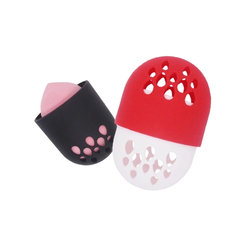 
2020 Newest MakeUp Powder Puff Blender Sponge Holder Beauty Egg Silicone Storage Travel Carrying Capsule 
