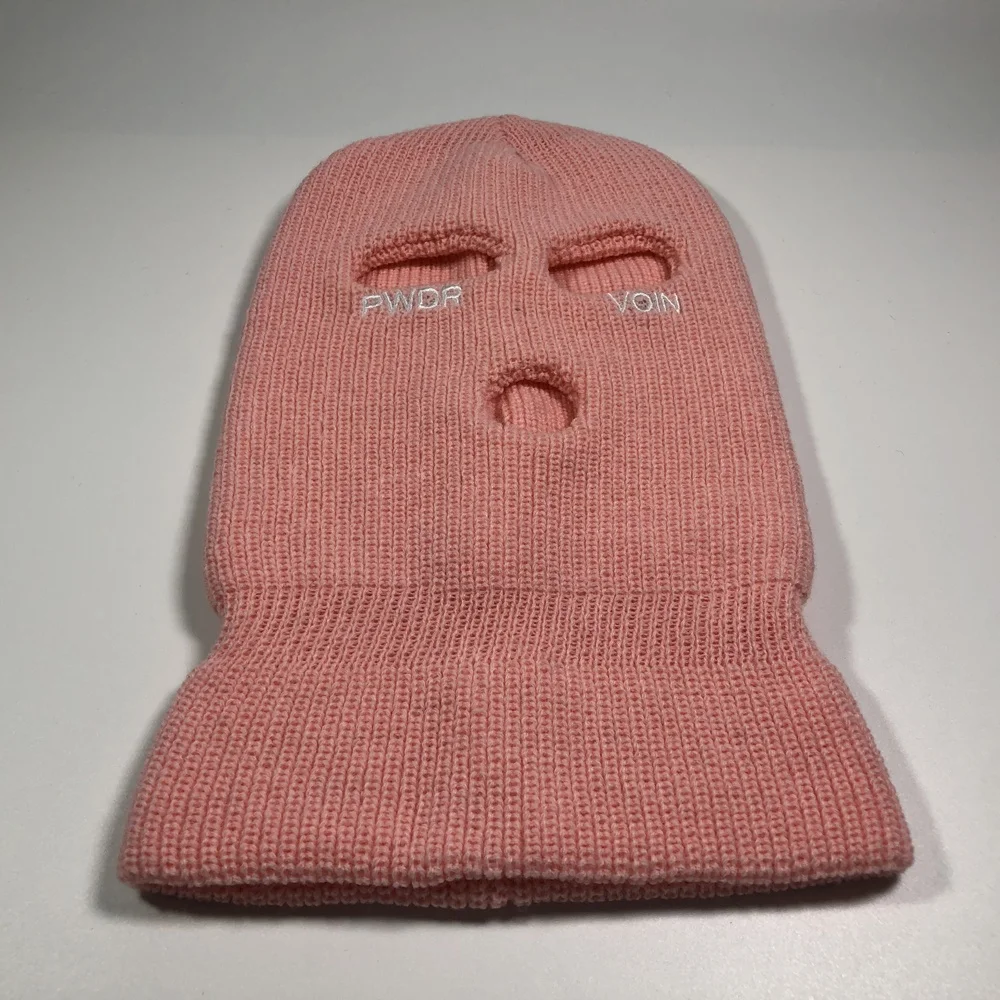 OEM winter 3 hole balaclava ski mask custom logo embroidery earflap full face beanie hat