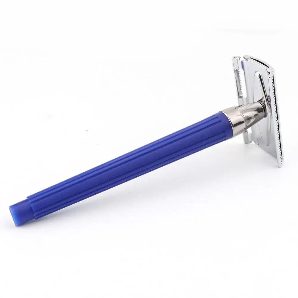 
Disposable plastic razor double edge safety razor 3 piece head plastic handle 