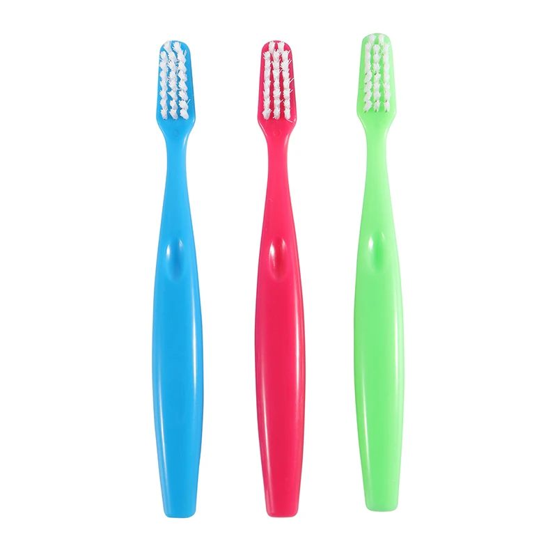 Soft Nylon Bristle Monochrome Brush Handle Non-slip Kids Children Toothbrush