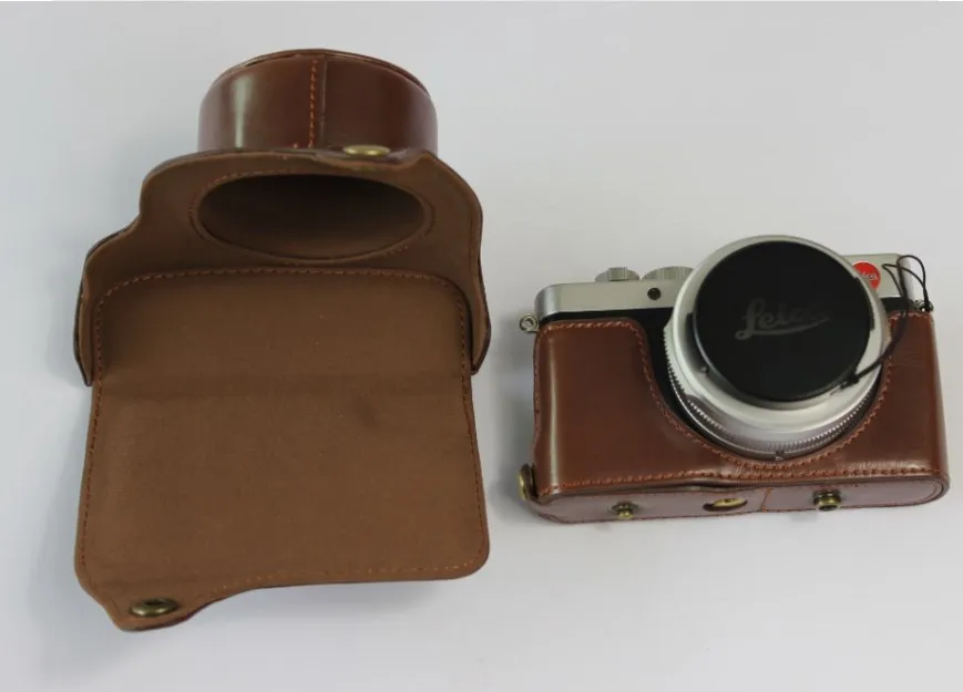 wholesale custom Luxury   portable PU leather case Camera Bag Cover pouch for Leica D-LUX7 D-LUX 7 LUX7 With Battery Opening