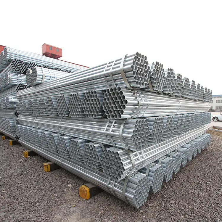 Hot dipped corrugated galvanized steel pipes gi iron pipe round steel tubes black galvanized pipe