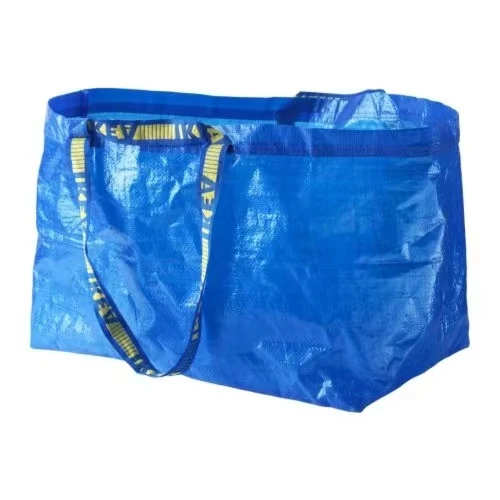 Eco Packaging Bags Carry Bag PP Woven Shopping Plastic -friendly Heavy Duty Blue Shinny 14L 36L 71L Supermarket Bag Recyclable