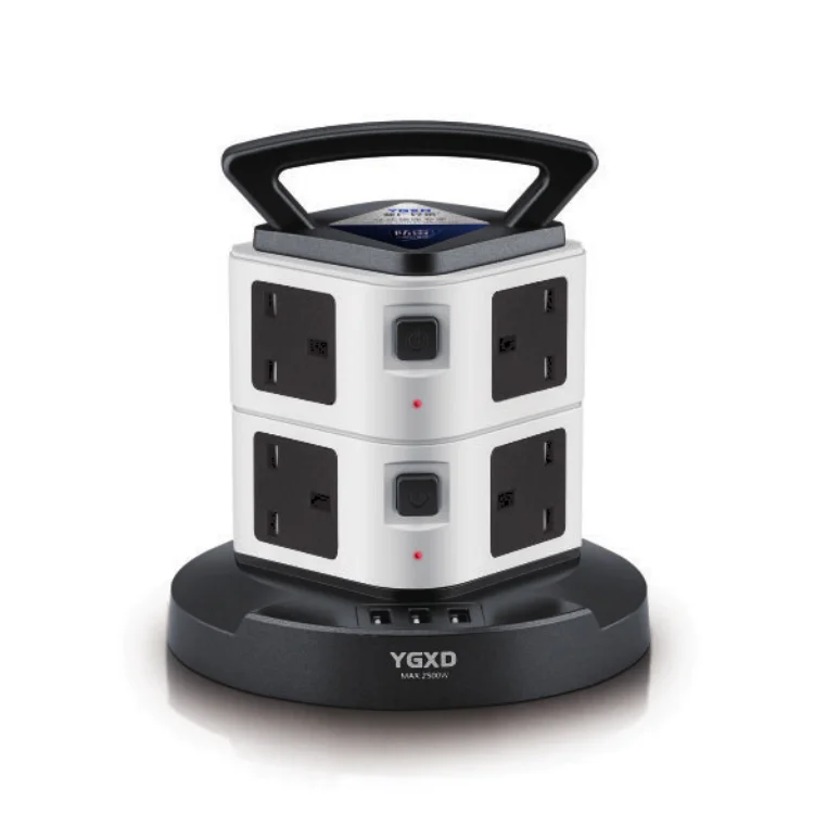 tower socket  UK power extension socket with usb charger