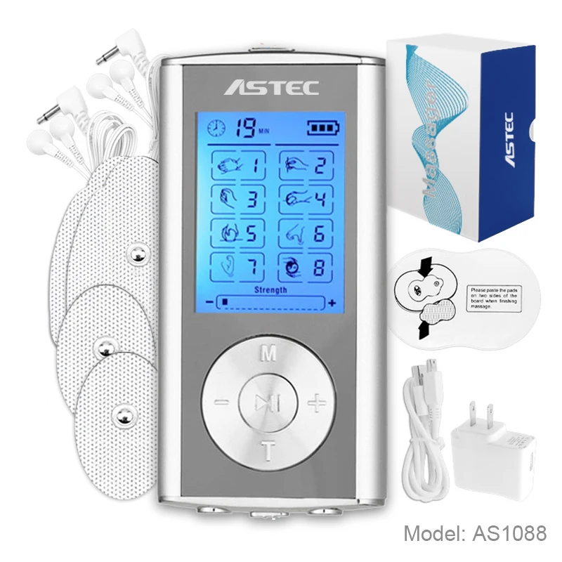 
Rechargeable Mini Personal Nerve Muscle Stimulation EMS Electronic Puls Massager Digital Therapy TENS Unit Machine Pain Relief 