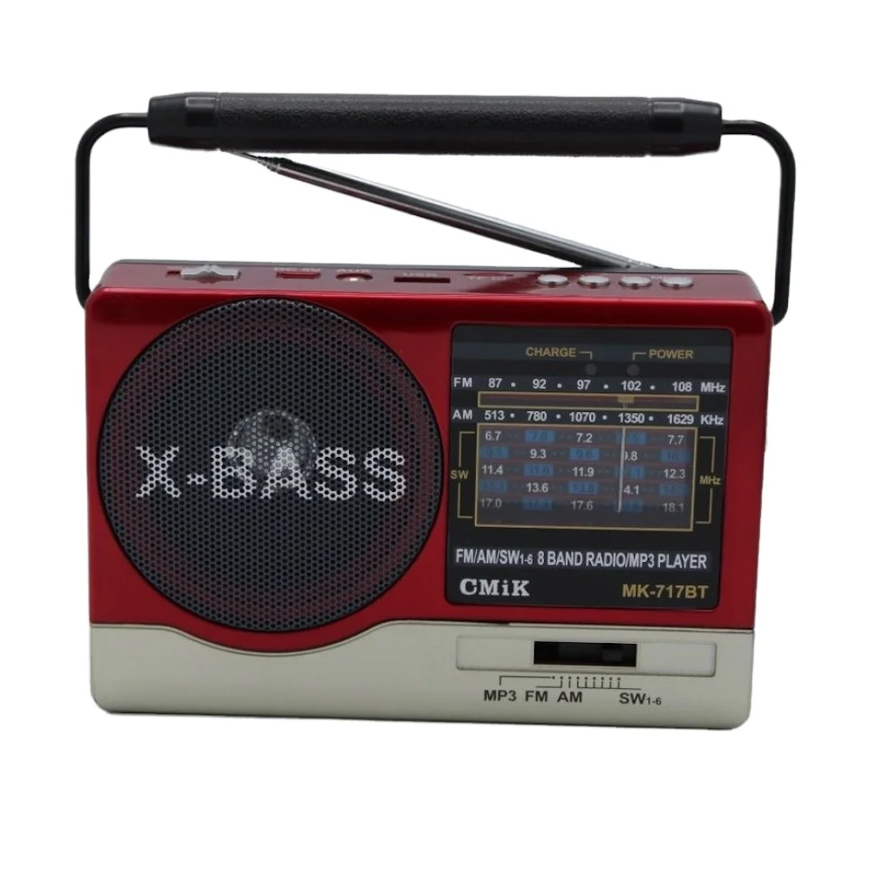 cmik mk-717bt Factory direct old vintage radyo with torch usb tf music am fm sw 9 bands portable radio for home use